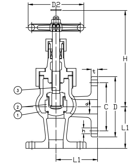 JIS F7347 Marine Bronze Angle Globe Valve